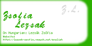 zsofia lezsak business card